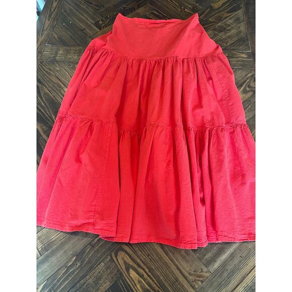VTG Prairie Western Boho Cottage Cowgirl Peasant Maxi Skirt Large Broomstick - Picture 1 of 8